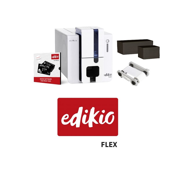 Picture of Card printer Evolis Edikio Price Tag Flex Printer Bundle. EVOEDIKIOFLEX